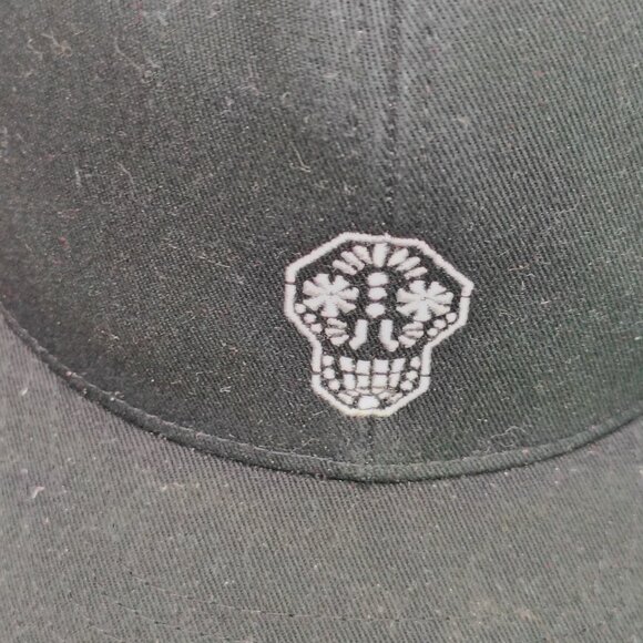 Vans Loteria Don Clamente Hat Cap Snap Back Black Embroidered Candy Skull Logo. - Picture 2 of 15